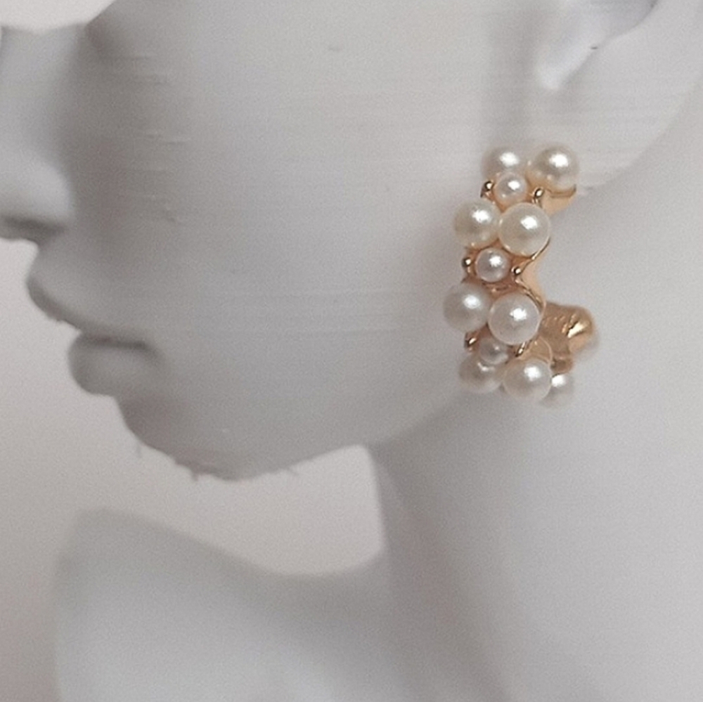 Pearl Hoop Earrings